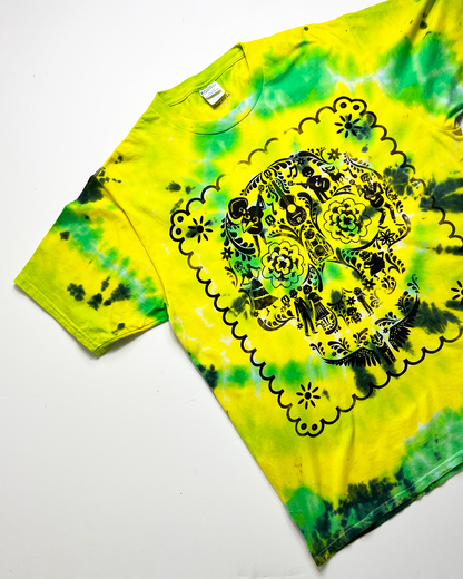 Disney Encanto Skull Graphic Neon Tie Dye T-Shirt - Large