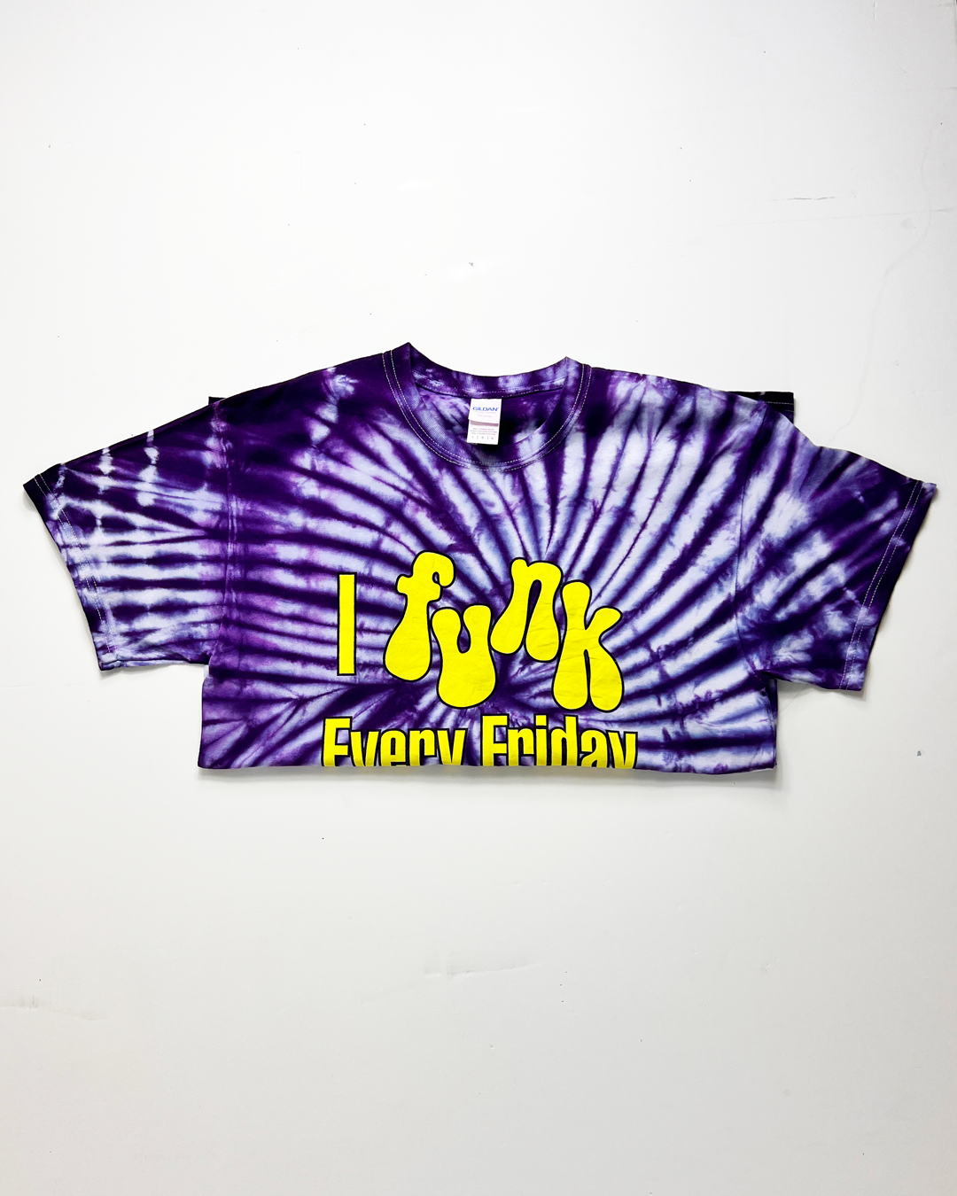 I Funk Every Friday Purple Tie-Dye T-Shirt - Large