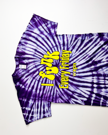 I Funk Every Friday Purple Tie-Dye T-Shirt - Large