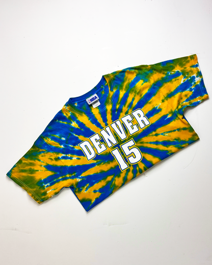 NBA Denver Blue & Yellow Tie-Dye 15 Anthony T-Shirt  - Large