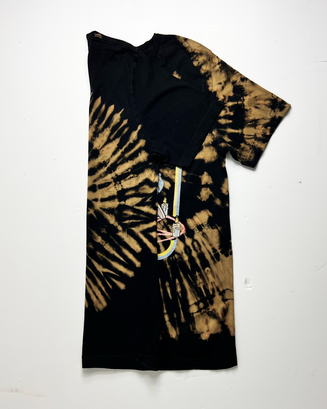 Steven Rhodes Caring For Your Demon Cat Graphic Tie-Dye T-Shirt - Medium