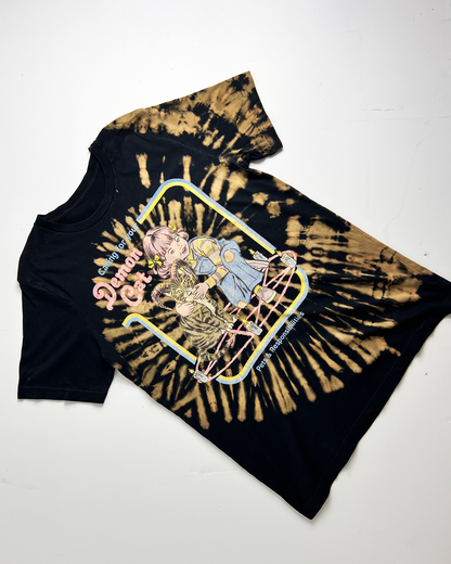 Steven Rhodes Caring For Your Demon Cat Graphic Tie-Dye T-Shirt - Medium