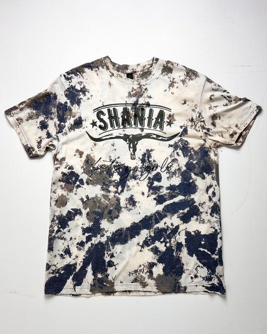 Shania Cowboy Tie-Dye Graphic T-Shirt - Large