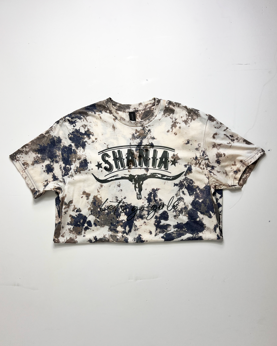 Shania Cowboy Tie-Dye Graphic T-Shirt - Large