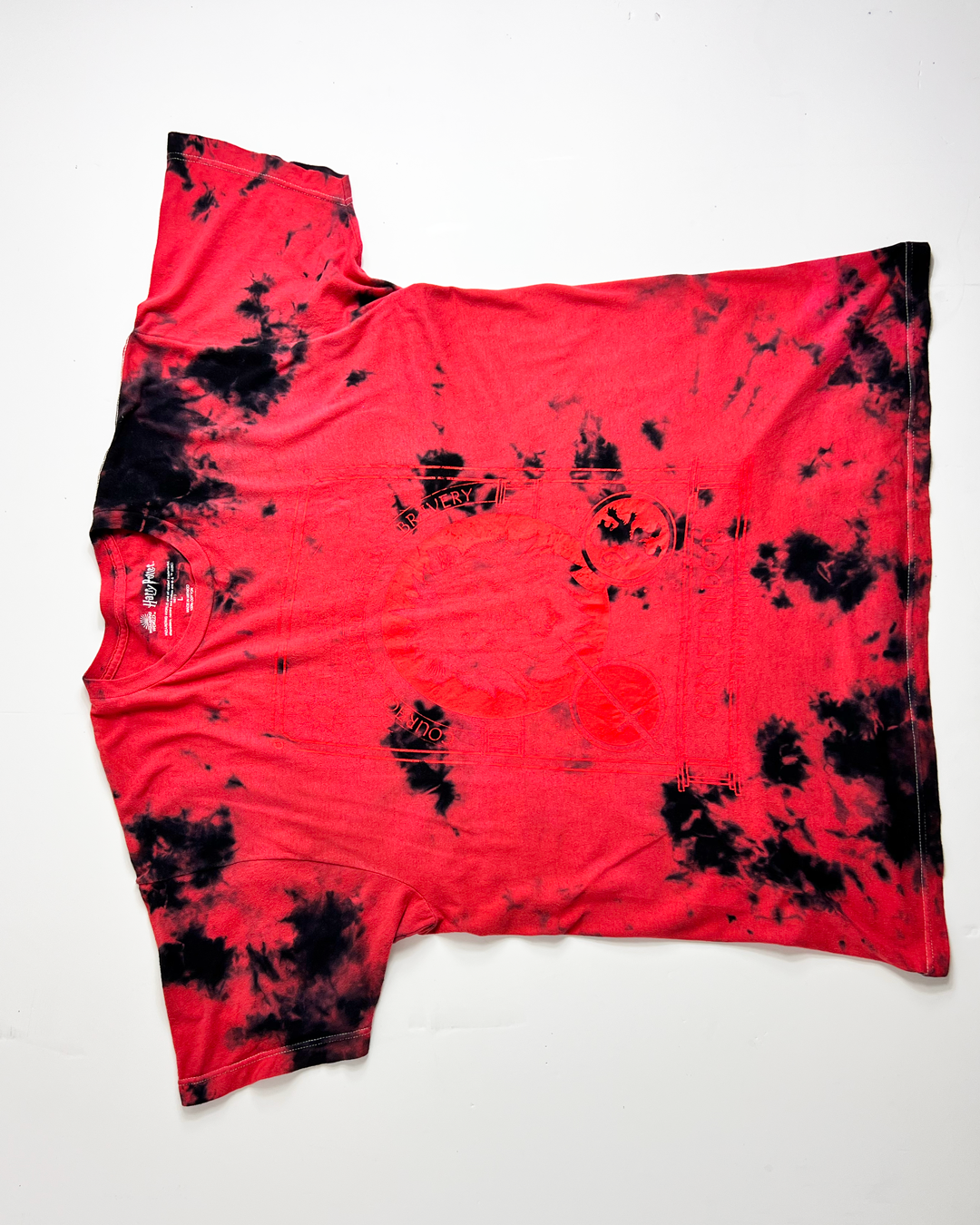 Harry Potter Gryffindor Graphic Red Tie-Dye T-Shirt - Large