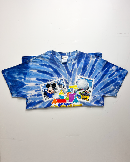 2015 Walt Disney World Blue Tie-Dye T-Shirt - Large