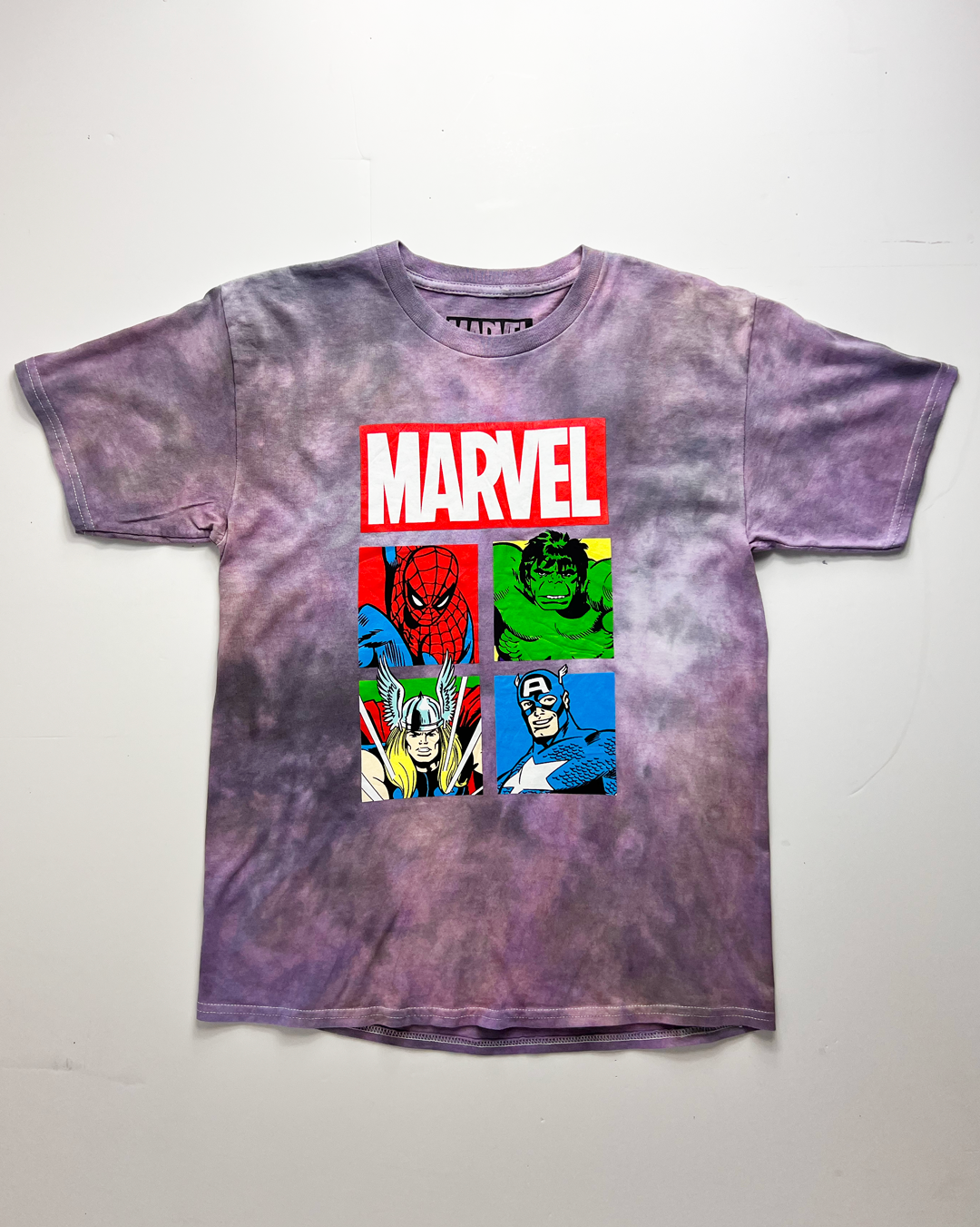Marvel Purple Tie-Dye T-Shirt - Medium