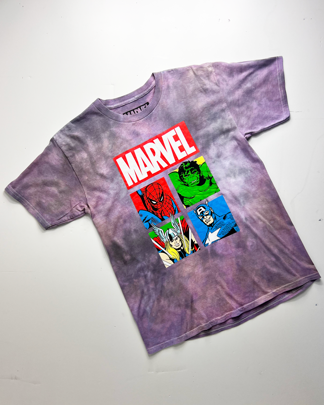 Marvel Purple Tie-Dye T-Shirt - Medium