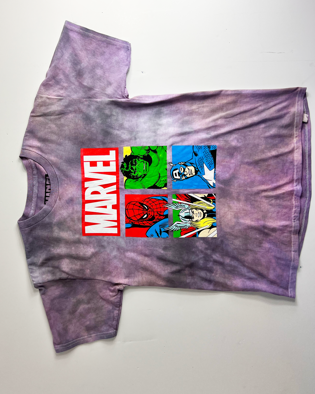 Marvel Purple Tie-Dye T-Shirt - Medium