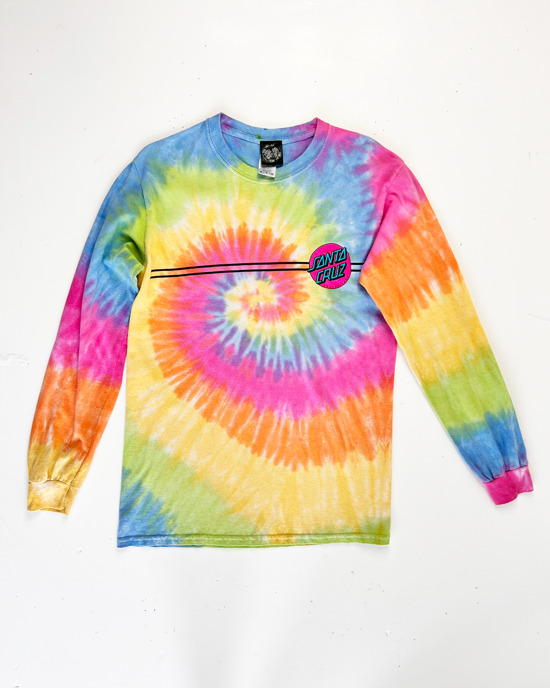 Santa Cruz Long Sleeve Tie-Dye T-Shirt - Small