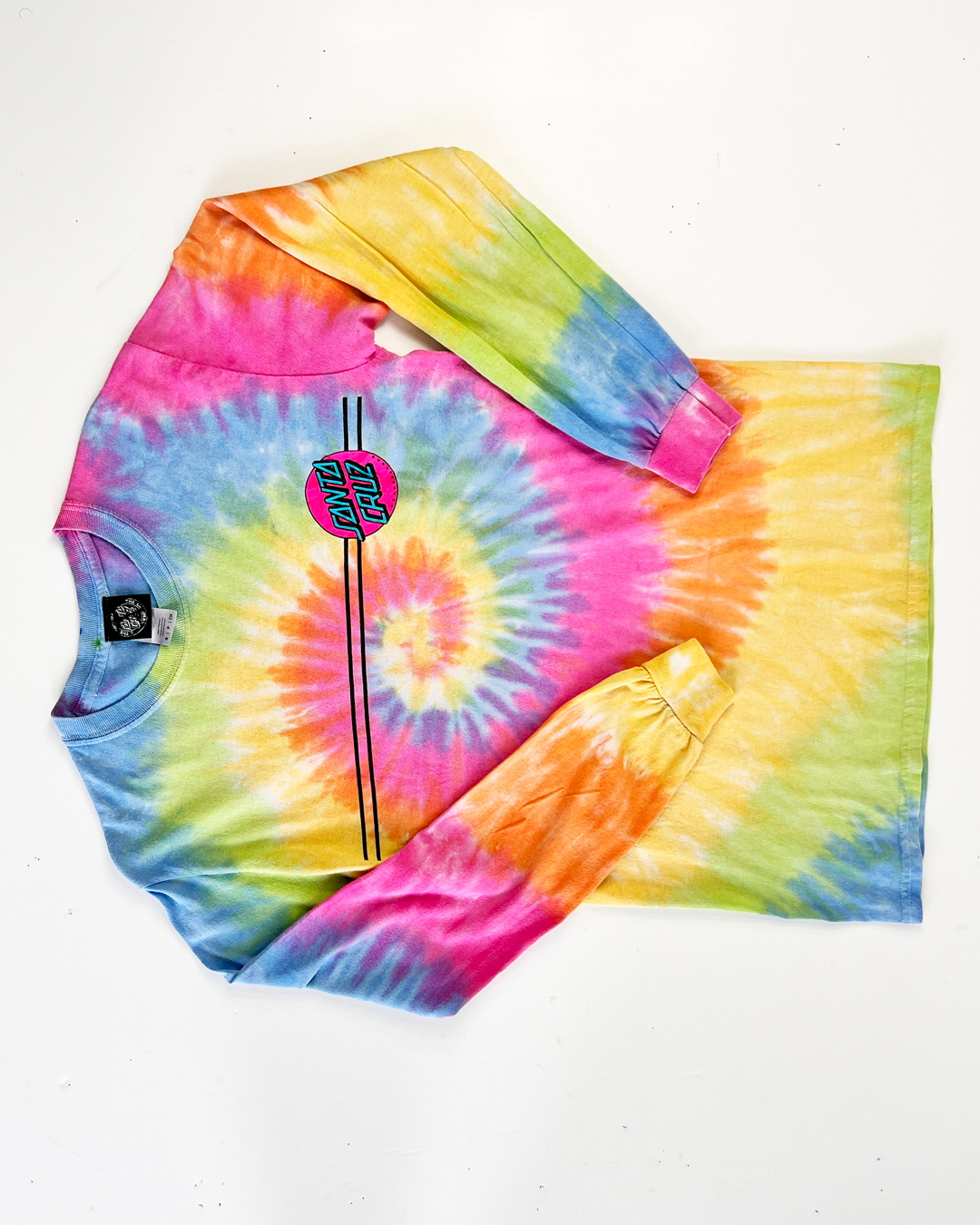 Santa Cruz Long Sleeve Tie-Dye T-Shirt - Small