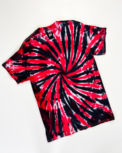 Red & Black Tie-Dye T-Shirt - Medium