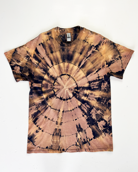 Mauve & Peach Tie-Dye T-Shirt - Medium