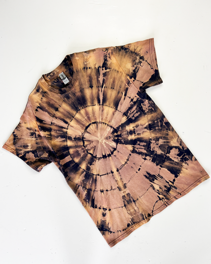 Mauve & Peach Tie-Dye T-Shirt - Medium