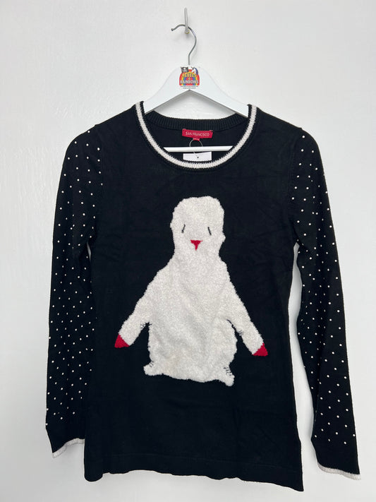 Penguin Polka Dot Christmas Jumper - XXS - Marked