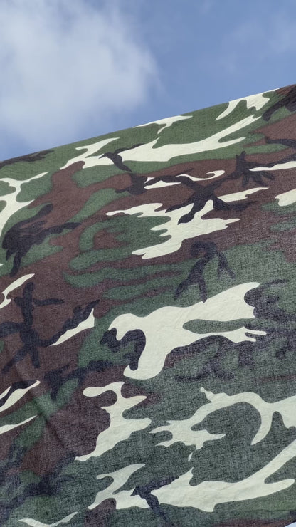 Green Camo Print Bandana